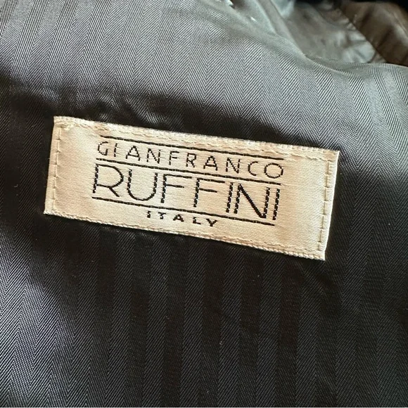 Gianfranco Ruffini Men's Black Wool Coat